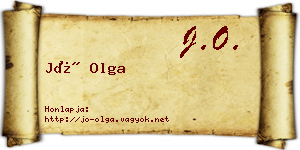 Jó Olga névjegykártya