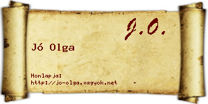 Jó Olga névjegykártya