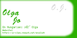 olga jo business card